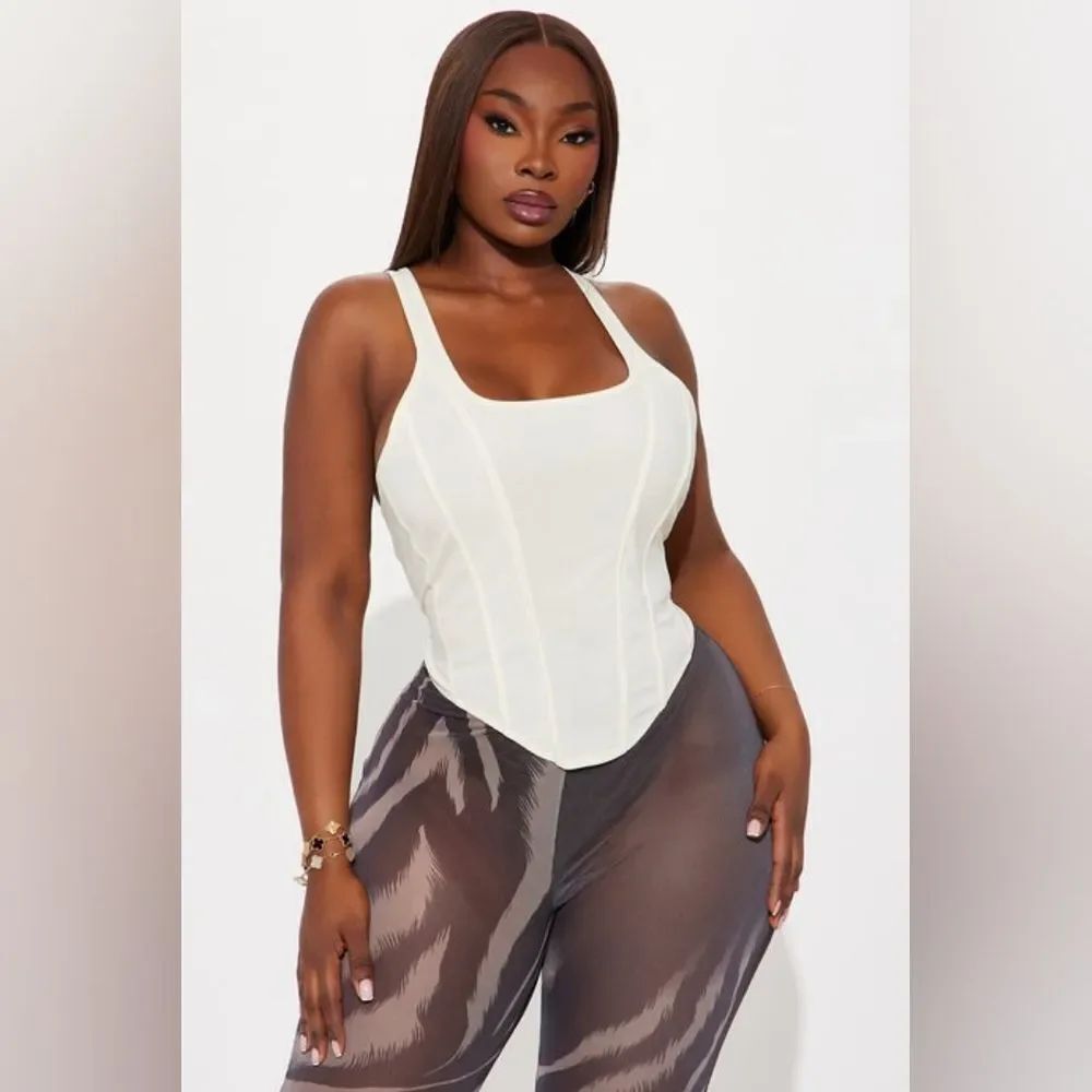 Body Chemistry Corset Top 2X Beige
